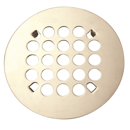 Westbrass 4-1/4" Brass Snap-In Shower Drain Cover, Polished Nickel D3191-05